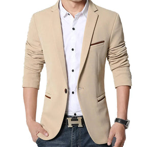 Blazer Masculino Slim Fit em algodão Raffenzi RZ106 com design moderno e detalhes sofisticados, perfeito para valorizar a silhueta masculina.