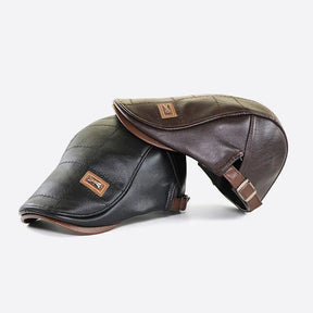 Boina masculina italiana de couro Raffenzi RZ098, elegante e confortável, perfeita para valorizar o estilo e a personalidade do homem moderno.