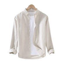 Camisa de Linho Raffenzi RZ142, design atemporal, perfeita para eventos sociais com sofisticação, frescor e resistência em linho.
