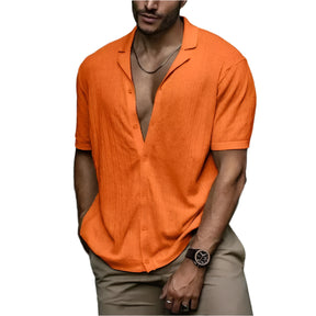 Camisa Raffenzi RZ147, design contemporâneo, ideal para ocasiões casuais ou formais com sofisticação e conforto elegante.