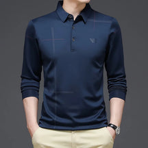 Camisa Polo Raffenzi RZ146, design refinado, perfeita para ocasiões profissionais ou formais com sofisticação e conforto elevado.