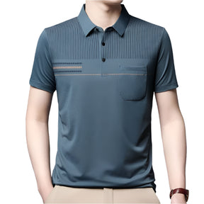 Camisa Polo Raffenzi RZ148, design refinado, perfeita para ocasiões casuais ou formais com elegância e conforto moderno.