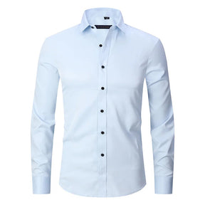 Camisa Social Raffenzi RZ143, design slim fit, perfeita para eventos formais ou profissionais com elegância e conforto em algodão.