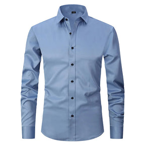 Camisa Social Raffenzi RZ143, design slim fit, perfeita para eventos formais ou profissionais com elegância e conforto em algodão.