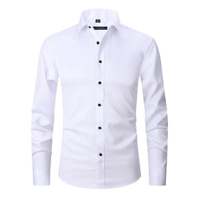 Camisa Social Raffenzi RZ143, design slim fit, perfeita para eventos formais ou profissionais com elegância e conforto em algodão.