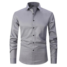 Camisa Social Raffenzi RZ143, design slim fit, perfeita para eventos formais ou profissionais com elegância e conforto em algodão.