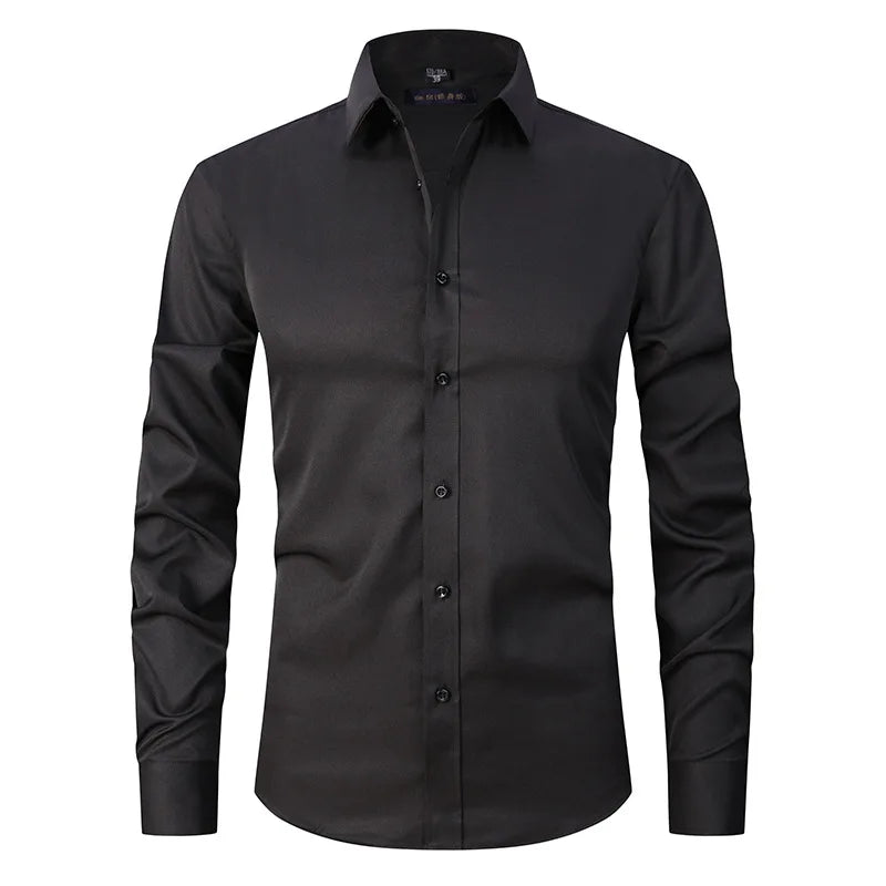 Camisa Social Raffenzi RZ143, design slim fit, perfeita para eventos formais ou profissionais com elegância e conforto em algodão.