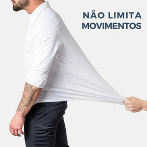 Camisa Social Raffenzi RZ143, design slim fit, perfeita para eventos formais ou profissionais com elegância e conforto em algodão.