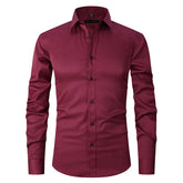 Camisa Social Raffenzi RZ143, design slim fit, perfeita para eventos formais ou profissionais com elegância e conforto em algodão.
