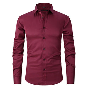 Camisa Social Raffenzi RZ143, design slim fit, perfeita para eventos formais ou profissionais com elegância e conforto em algodão.