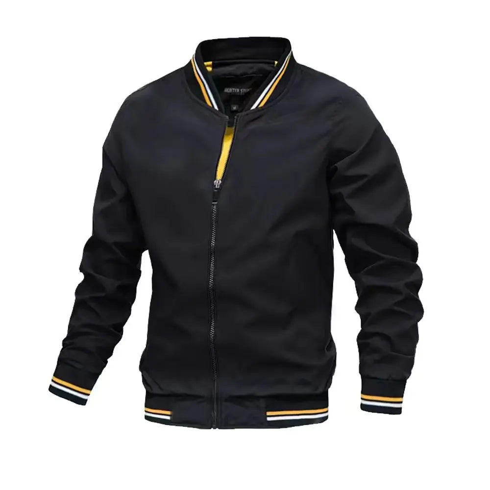 Jaqueta Casual Masculina Raffenzi RZ003 com zíperes, corte ajustado e acabamento refinado para um visual urbano sofisticado e confortável.