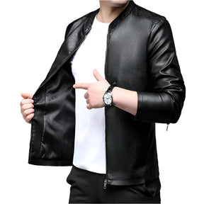 Jaqueta de couro masculina Raffenzi RZ090 sofisticada, resistente e versátil, ideal para quem busca elegância e conforto em qualquer ocasião.