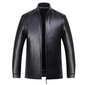 Jaqueta de couro masculina Raffenzi RZ036 com design moderno, resistente e sofisticado, perfeita para compor diferentes estilos com elegância.