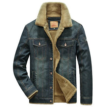 Jaqueta jeans masculina acolchoada Raffenzi com forro térmico, design moderno e acabamento premium para estilo sofisticado no inverno.