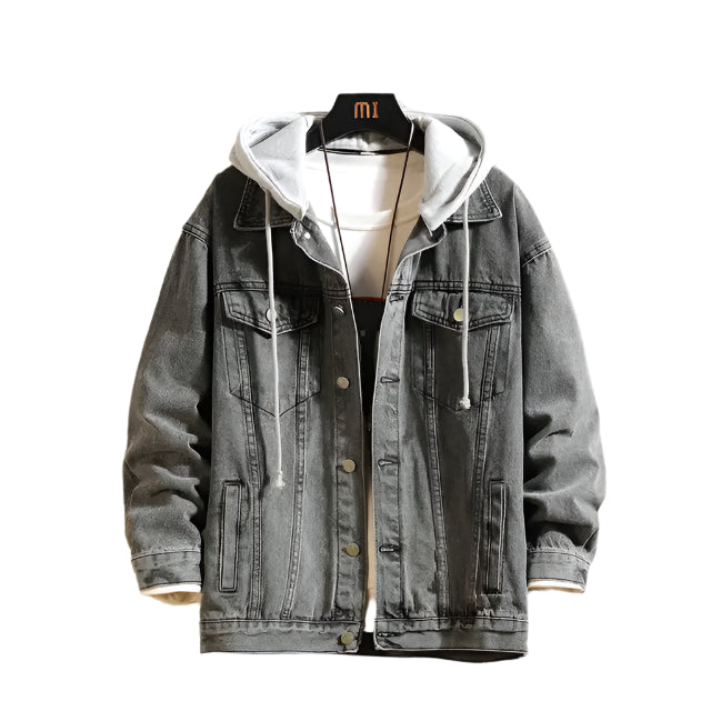 Jaqueta Jeans Masculina Raffenzi RZ061, modelo sofisticado com design ajustado, oferecendo resistência, conforto e estilo para diversas ocasiões.