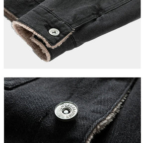 Jaqueta jeans masculina Raffenzi RZ062 com interior forrado, design sofisticado e isolamento térmico para máximo conforto e elegância.