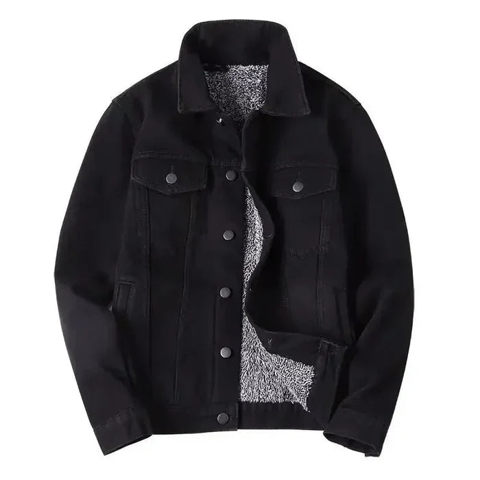 Jaqueta jeans masculina Raffenzi RZ053 com corte ajustado, design sofisticado e conforto para um visual moderno e versátil.