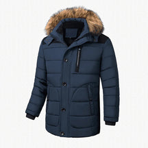 Jaqueta masculina acolchoada Raffenzi RZ039 com design moderno, proteção térmica e caimento sofisticado para looks versáteis e elegantes.