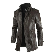Jaqueta Masculina Raffenzi RZ085 confeccionada em couro e poliéster, com design moderno e costuras reforçadas, perfeita para estilo e proteção térmica.