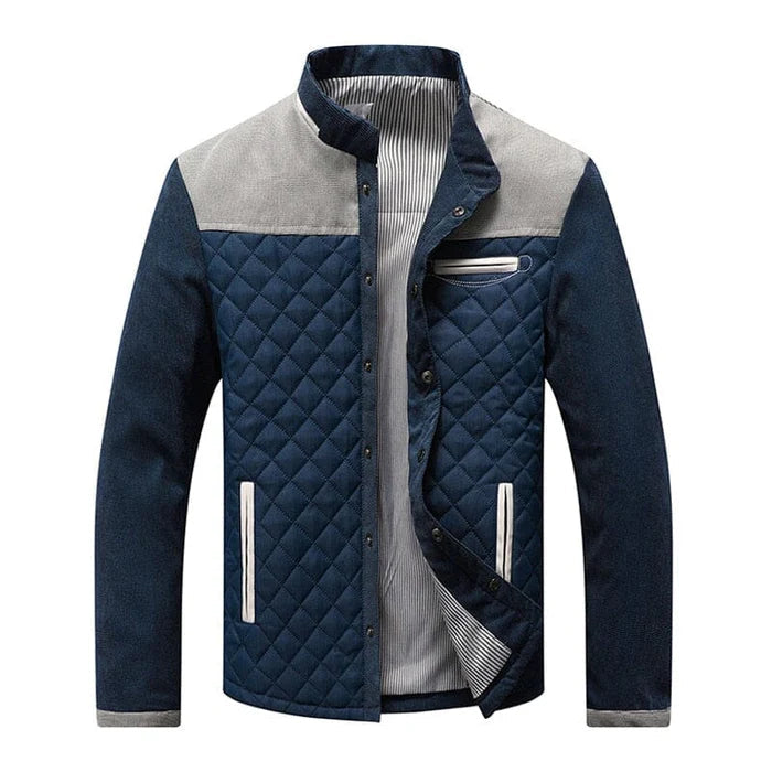 Jaqueta masculina Raffenzi RZ079 com design casual, forro acolchoado e bolsos funcionais, ideal para conforto e estilo em qualquer ocasião.