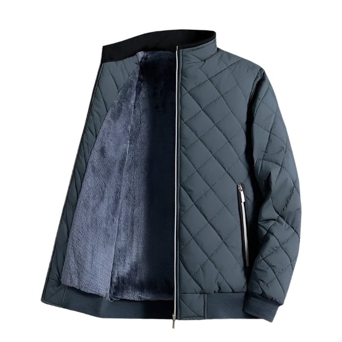 Jaqueta Masculina Raffenzi RZ051 com forro acolchoado, isolamento térmico e design sofisticado para conforto e estilo nos dias frios.