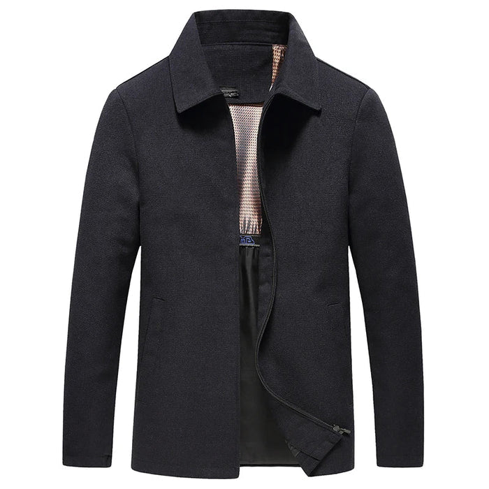 Jaqueta masculina Raffenzi RZ032 com design clássico, confortável e bolsos práticos, ideal para compor looks modernos e sofisticados.