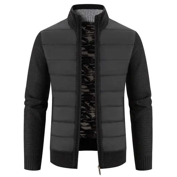Jaqueta masculina forrada de lã Raffenzi RZ074 com modelagem ajustada, isolamento térmico e fechamento em zíper, ideal para proteger do frio.
