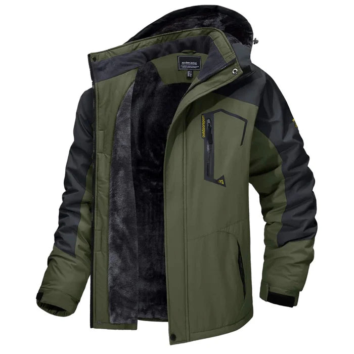 Jaqueta masculina forrada Raffenzi RZ035, proteção térmica eficiente para frio intenso e ideal para climas rigorosos e aventuras ao ar livre.