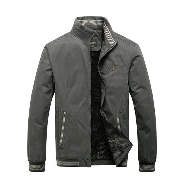 Jaqueta masculina forrada Raffenzi RZ083, com forro de algodão e bolsos funcionais, ideal para conforto térmico e estilo nos dias frios.
