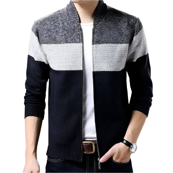 Jaqueta masculina grossa de lã Raffenzi RZ044 com modelagem estruturada e isolamento térmico para looks elegantes e confortáveis no frio