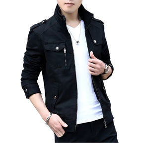 Jaqueta Masculina Raffenzi RZ026 com design sofisticado, fechamento em zíper, detalhes refinados e conforto térmico para um visual moderno.