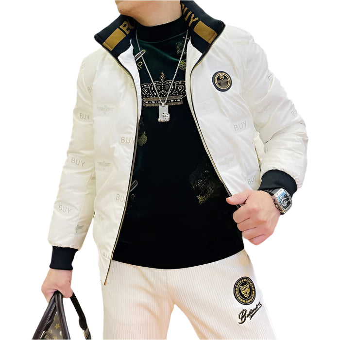 Jaqueta Masculina Puffer Raffenzi RZ041 com design moderno, isolamento térmico e caimento sofisticado, ideal para looks estilosos no frio.