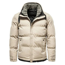 Jaqueta masculina puffer Raffenzi RZ040 com forro em lã, ideal para proteção térmica e visual sofisticado nos dias frios.