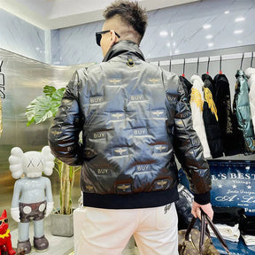 Jaqueta Masculina Puffer Raffenzi RZ041 com design moderno, isolamento térmico e caimento sofisticado, ideal para looks estilosos no frio.