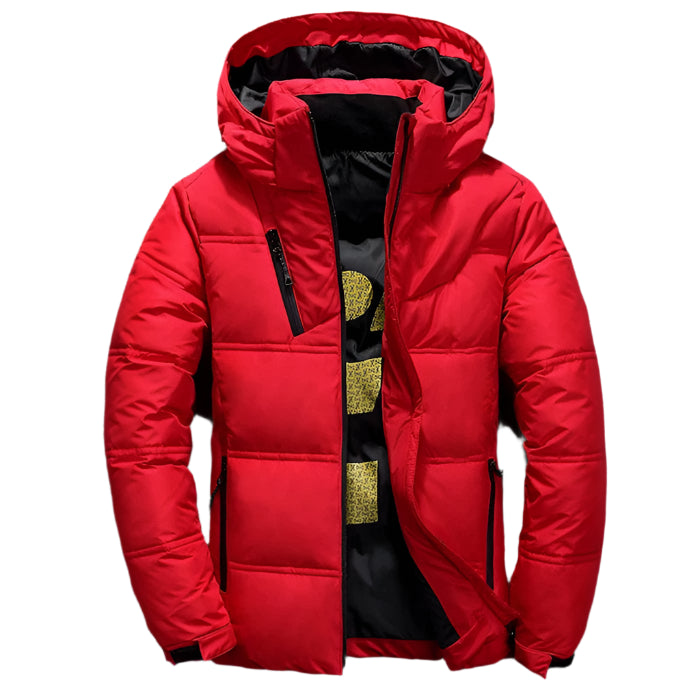 Jaqueta masculina puffer Raffenzi RZ081 com isolamento térmico, modelagem confortável, enchimento leve e design sofisticado para dias frios.