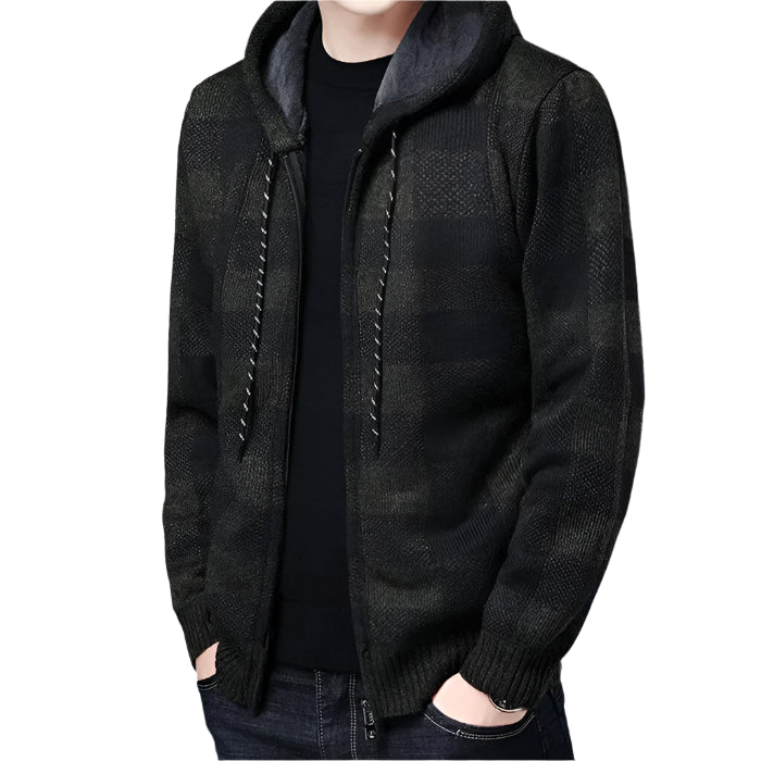 Jaqueta Masculina Xadrez Raffenzi RZ064 com isolamento eficiente, modelagem confortável e acabamento refinado para elegância e proteção nos dias frios.
