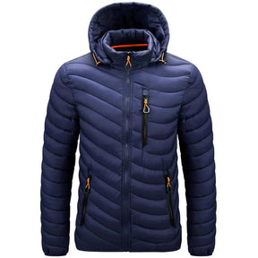 Jaqueta puffer masculina Raffenzi RZ012 com isolamento térmico para temperaturas de até -10°C, unindo conforto, estilo e inovação.