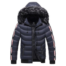 Jaqueta puffer masculina Raffenzi RZ034 com capuz forrado, ideal para conforto, proteção e estilo em dias frios.