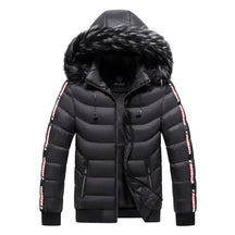 Jaqueta puffer masculina Raffenzi RZ034 com capuz forrado, ideal para conforto, proteção e estilo em dias frios.
