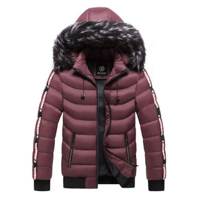 Jaqueta puffer masculina Raffenzi RZ034 com capuz forrado, ideal para conforto, proteção e estilo em dias frios.