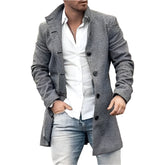 Sobretudo Raffenzi RZ122, design elegante em lã, perfeito para inverno e outono com sofisticação e conforto térmico.