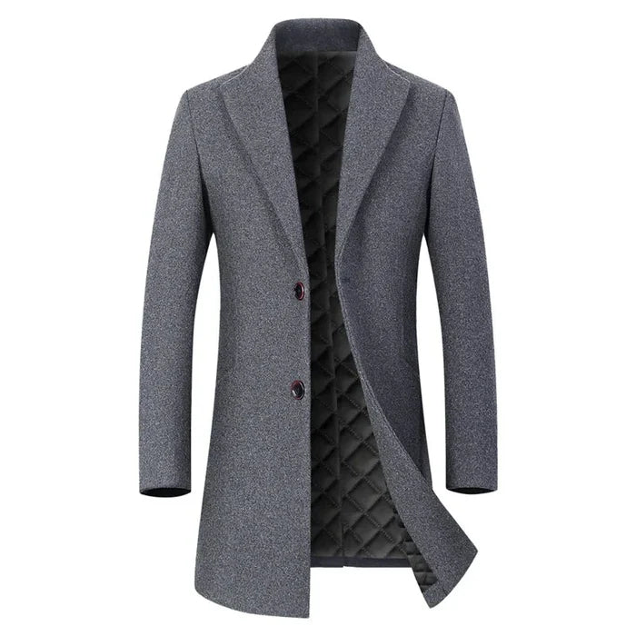 Sobretudo Raffenzi RZ129, design sofisticado em lã com forro aquecido, perfeito para climas frios com elegância e conforto.