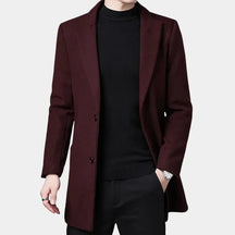Sobretudo Raffenzi RZ129, design sofisticado em lã com forro aquecido, perfeito para climas frios com elegância e conforto.