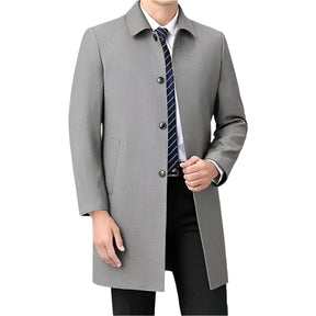 Sobretudo Raffenzi RZ124, design social em lã, perfeito para eventos formais com sofisticação e conforto.