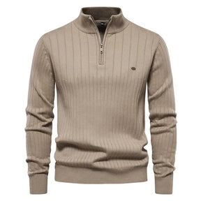 Suéter Raffenzi RZ134, design slim fit com gola V, perfeito para looks casuais ou formais com sofisticação, conforto e estilo em lã.