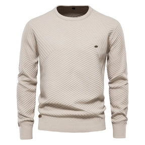 Suéter Raffenzi RZ135, design slim fit, perfeito para ocasiões casuais ou formais com sofisticação, conforto e estilo em lã.