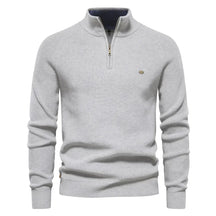 Suéter Raffenzi RZ134, design slim fit com gola V, perfeito para looks casuais ou formais com sofisticação, conforto e estilo em lã.