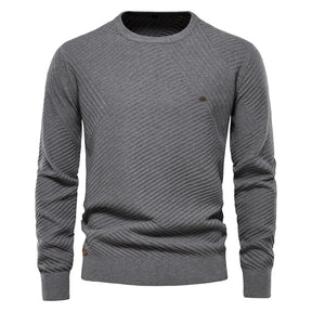 Suéter Raffenzi RZ135, design slim fit, perfeito para ocasiões casuais ou formais com sofisticação, conforto e estilo em lã.