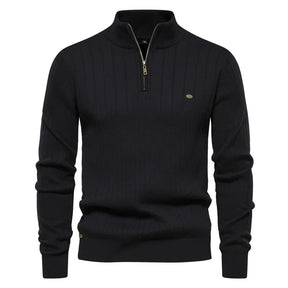 Suéter Raffenzi RZ134, design slim fit com gola V, perfeito para looks casuais ou formais com sofisticação, conforto e estilo em lã.