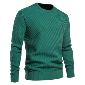 Suéter Raffenzi RZ135, design slim fit, perfeito para ocasiões casuais ou formais com sofisticação, conforto e estilo em lã.